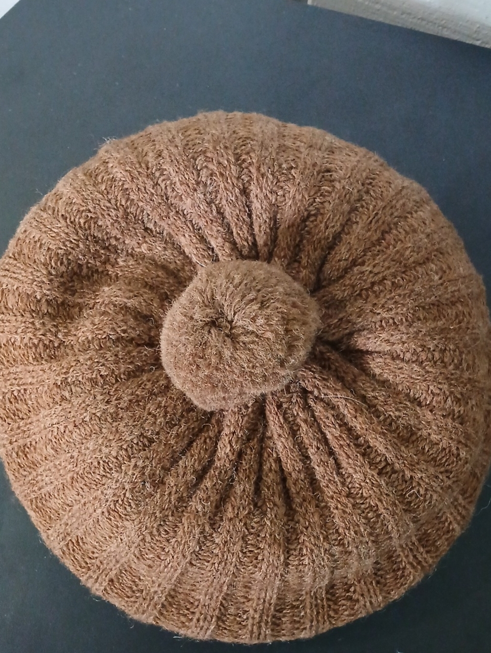 Vintage Shetland Wool Brown Beret Hat - Picture 2 of 7
